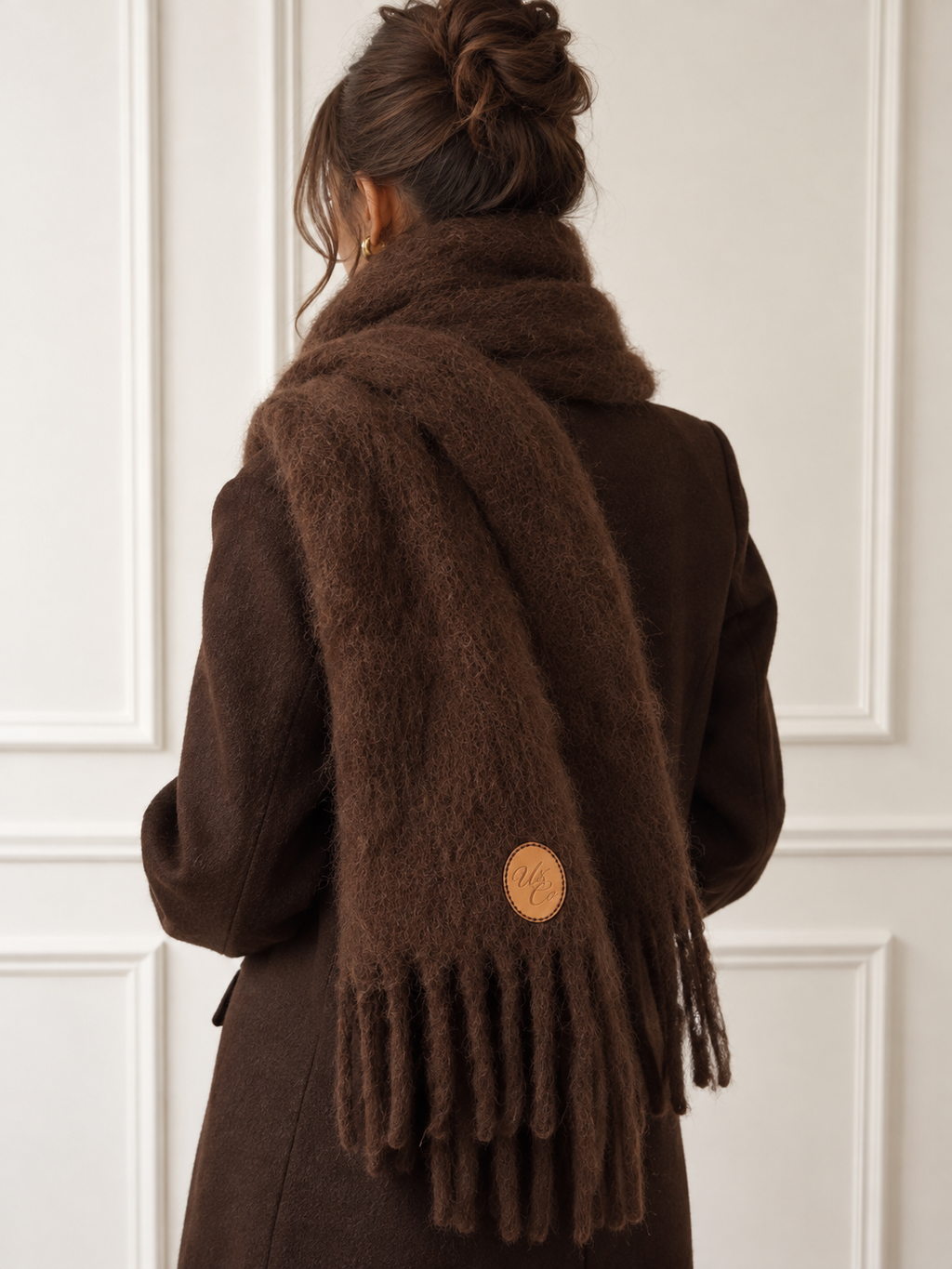 Chocolate Brown Mohair Scarf