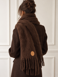 Chocolate Brown Mohair Scarf