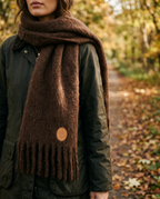 Chocolate Brown Mohair Scarf